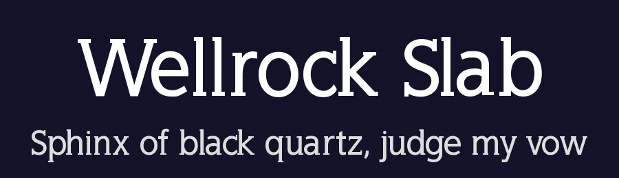 Wellrock Slab by Manfred Klein — Serif Font — thumbnail 2