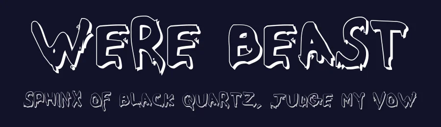 Were Beast by Iconian Fonts — Decorative Font — thumbnail 2