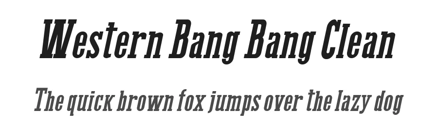 Western Bang Bang Clean