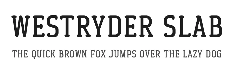 Westryder Slab by Maulana Creative — Serif Font