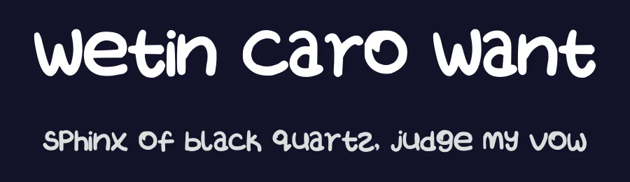Wetin Caro Want by Ohab Tbj — Decorative Font — thumbnail 2