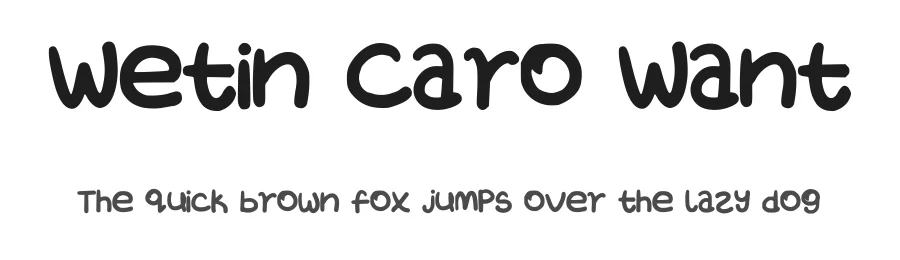 Wetin Caro Want by Ohab Tbj — Decorative Font