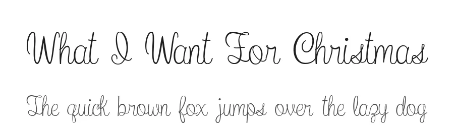 What I Want For Christmas