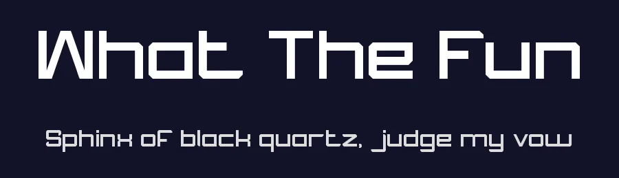 What The Fun by weknow — Display Font — thumbnail 2