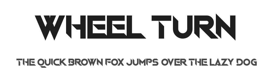 Wheel Turn by Chequered Ink — Display Font