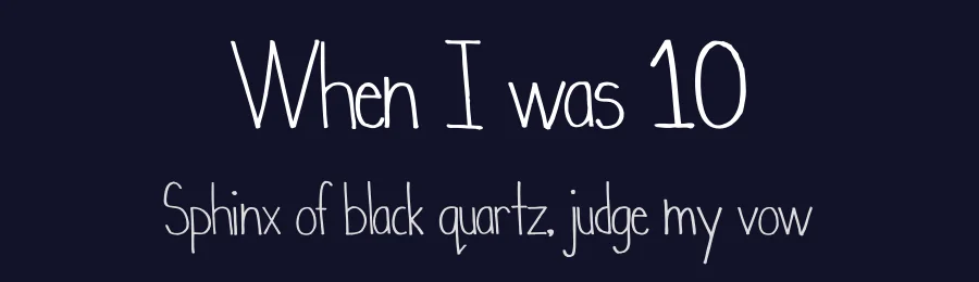 When I was 10 by Jusebox — Script Handwritten Font — thumbnail 2