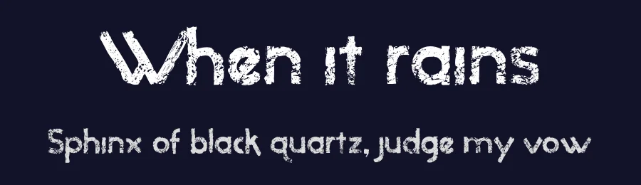 When it rains by Brittney Murphy Design — Decorative Font — thumbnail 2