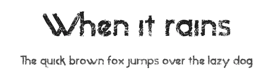 When it rains by Brittney Murphy Design — Decorative Font