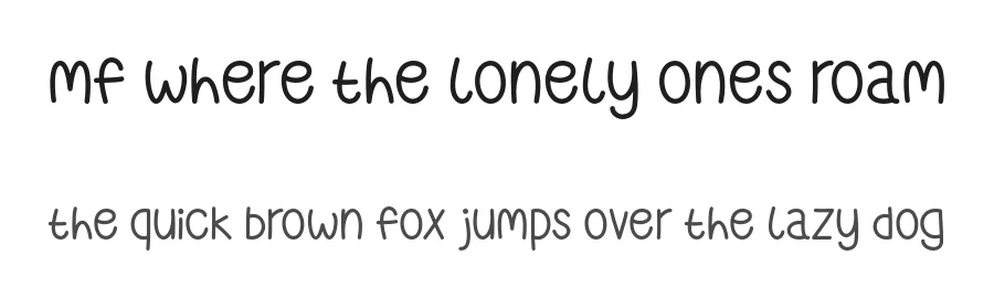 Mf Where The Lonely Ones Roam