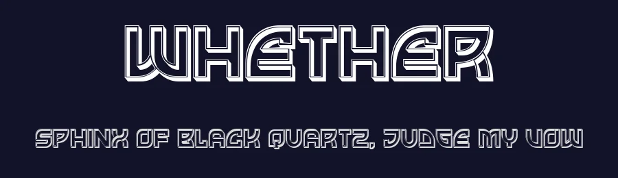 Whether by Vladimir Nikolic — Decorative Font — thumbnail 2