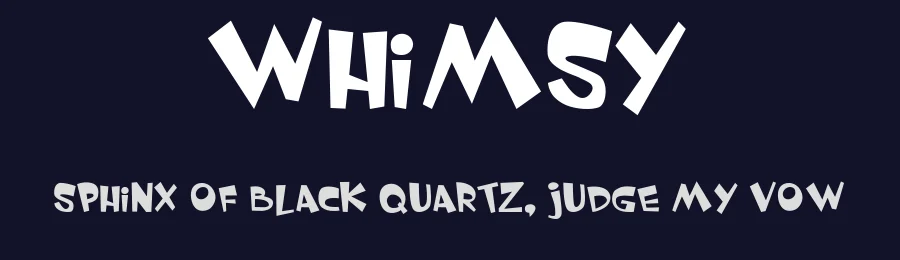 Whimsy by Gary David Bouton — Decorative Font — thumbnail 2