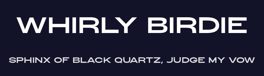 Whirly Birdie by Skyhaven Fonts — Sans Serif Font — thumbnail 2
