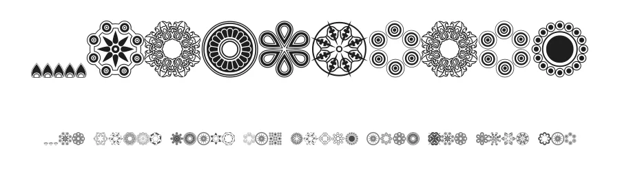 Whirlygigs by Gabrielle Gaither — Dingbats Font