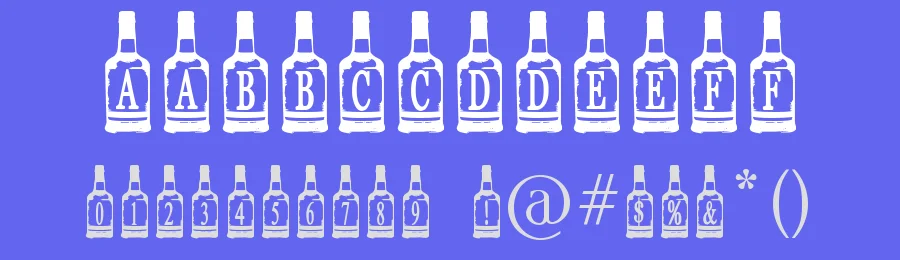 Whiskey Bottle by Epic Delusion — Decorative Font — thumbnail 3