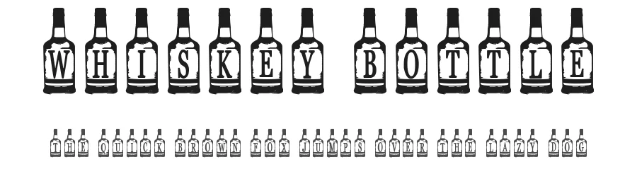 Whiskey Bottle by Epic Delusion — Decorative Font
