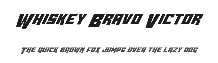 Whiskey Bravo Victor by Iconian Fonts — Display Font