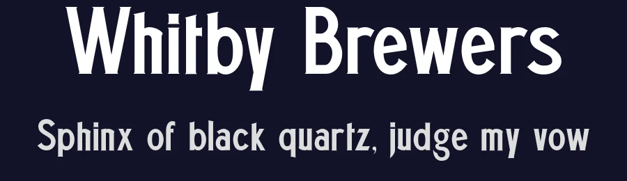 Whitby Brewers by Pilaster Davy — Decorative Font — thumbnail 2
