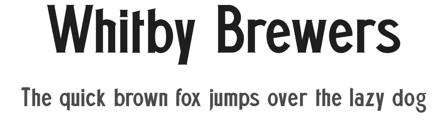 Whitby Brewers by Pilaster Davy — Decorative Font
