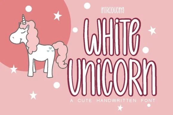 White Unicorn Font by Pidco.art — Script Handwritten Font