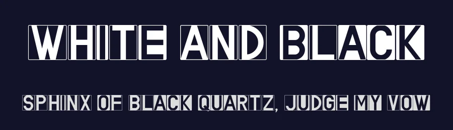 White And Black by Indra Gunawan — Sans Serif Font — thumbnail 2