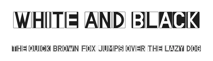 White And Black by Indra Gunawan — Sans Serif Font