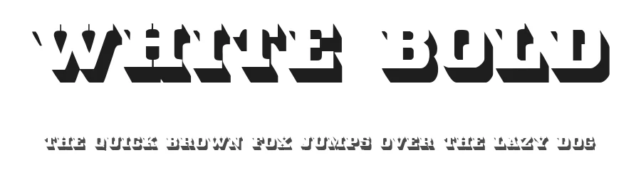 White Bold by James Fordyce — Decorative Font