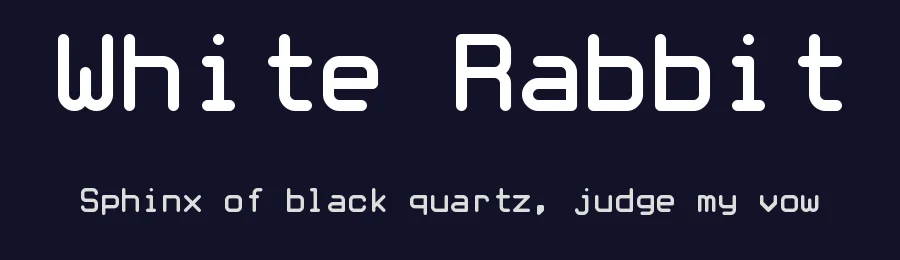 White Rabbit by Matthew Welch — Sans Serif Font — thumbnail 2