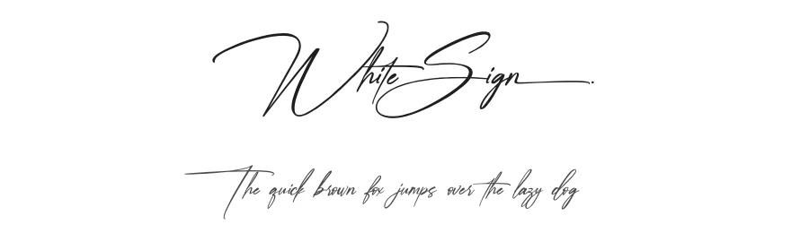 White Sign
