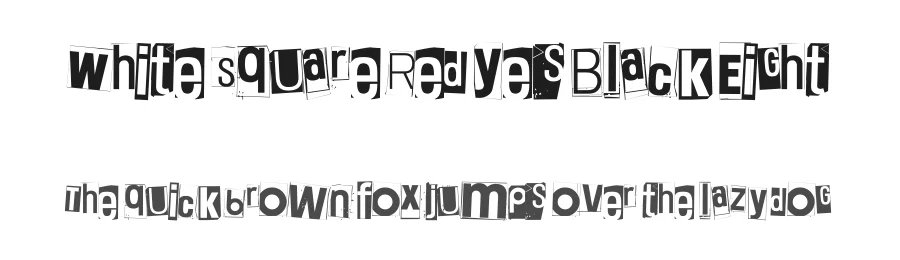 White Square Red Yes Black Eight