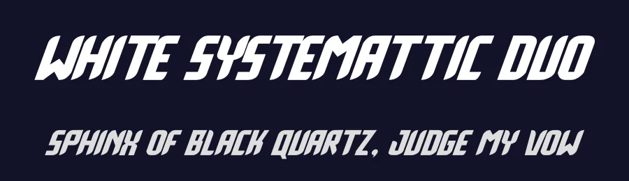 White Systemattic Duo by Kong Font — Sans Serif Font — thumbnail 2