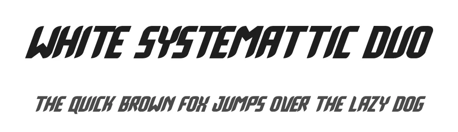 White Systemattic Duo by Kong Font — Sans Serif Font
