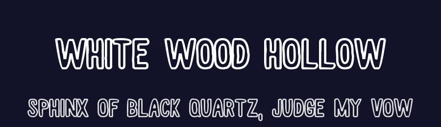White Wood Hollow by Zansari — Decorative Font — thumbnail 2