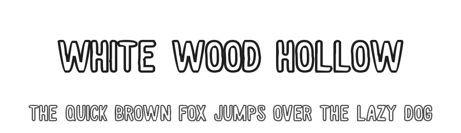 White Wood Hollow by Zansari — Decorative Font