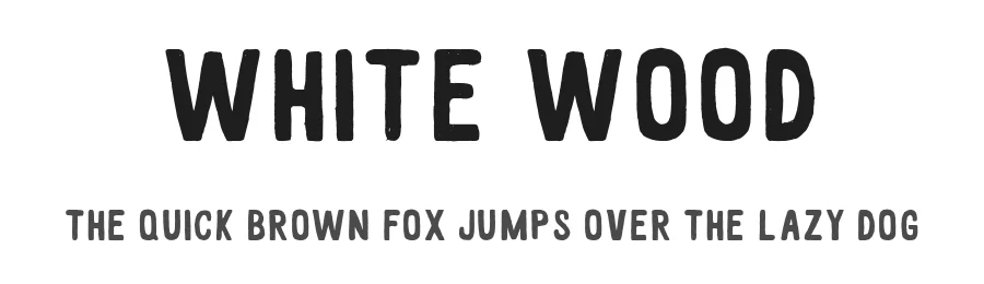White Wood by Zansari — Decorative Font