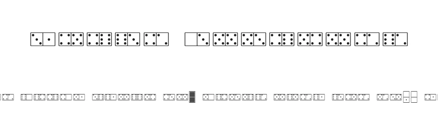 White Dominoes by Intellecta Design — Dingbats Font