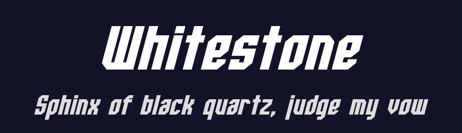 Whitestone by Pixel Sagas — Display Font — thumbnail 2