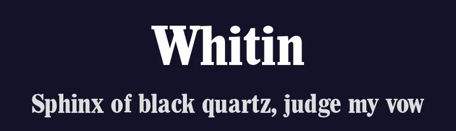 Whitin by ClaudeP — Serif Font — thumbnail 2