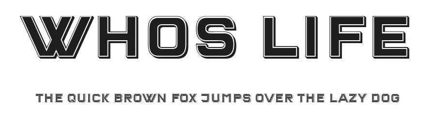 Whos Life by Vladimir Nikolic — Sans Serif Font