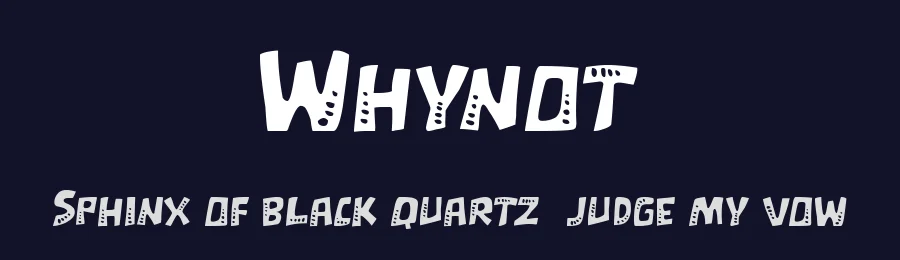 Whynot by Em Nazar — Decorative Font — thumbnail 2