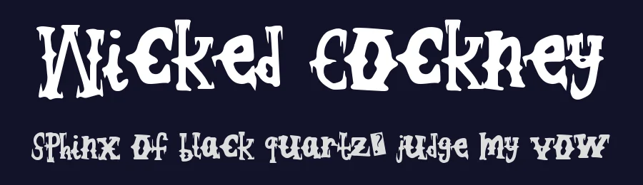Wicked Cockney by Xerographer Fonts — Decorative Font — thumbnail 2