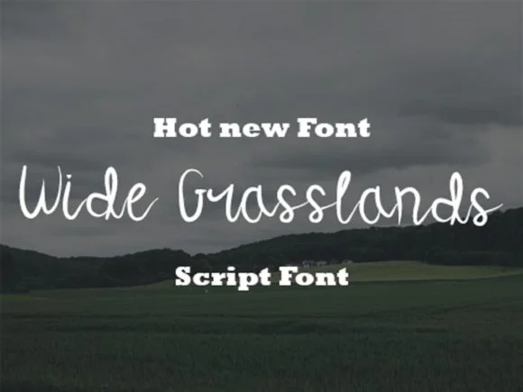 Wide Grasslands Font by scriptstrategy — Script Handwritten Font