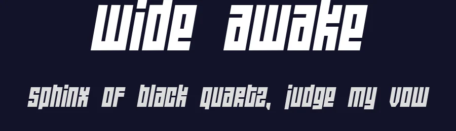 Wide Awake by Pizzadude — Display Font — thumbnail 2
