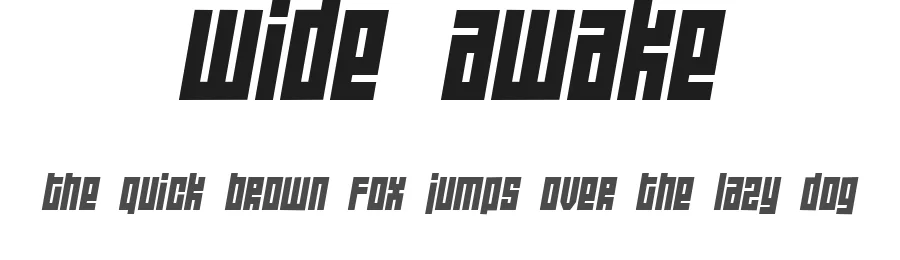 Wide Awake by Pizzadude — Display Font