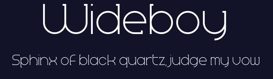 Wideboy by Chequered Ink — Sans Serif Font — thumbnail 2