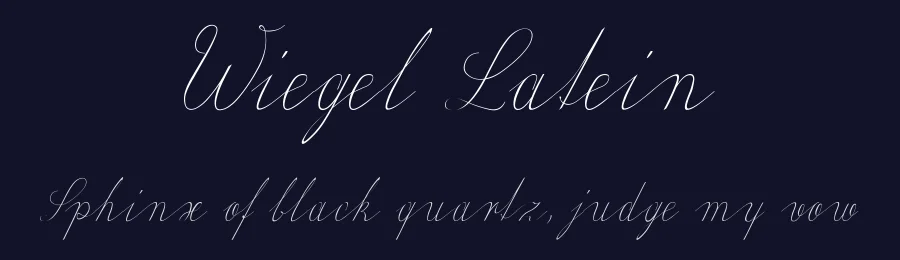 Wiegel Latein by Peter Wiegel — Script Handwritten Font — thumbnail 2