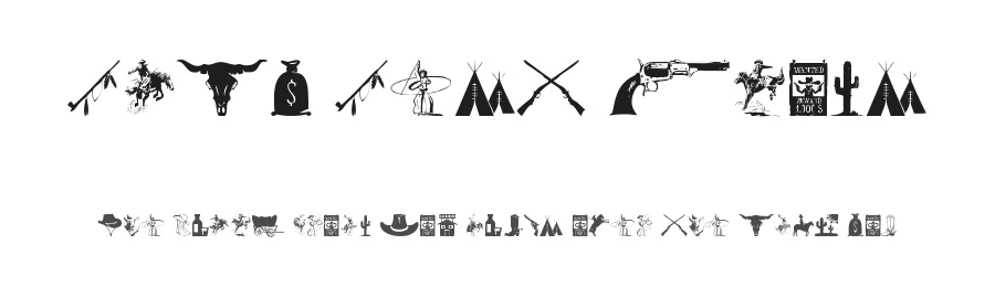 Wild West Icons by Woodcutter — Dingbats Font