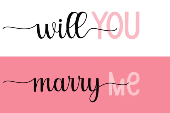 Will You Marry Me Font by cavalera creative — Script Handwritten Font