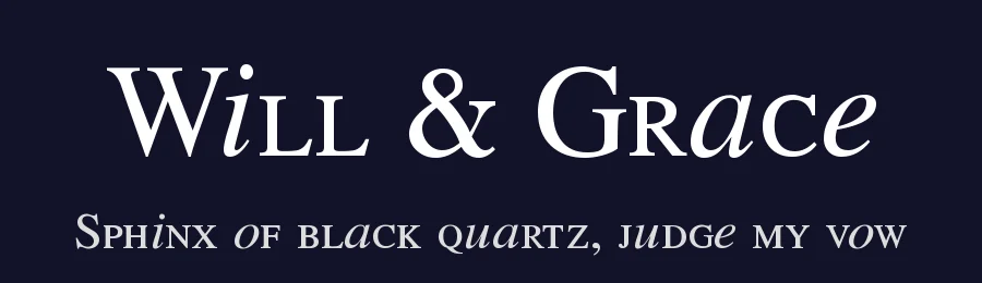 Will & Grace by Harold's Fonts — Sans Serif Font — thumbnail 2