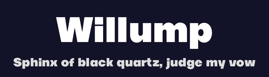 Willump by GigaType — Sans Serif Font — thumbnail 2