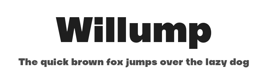 Willump by GigaType β Sans Serif Font